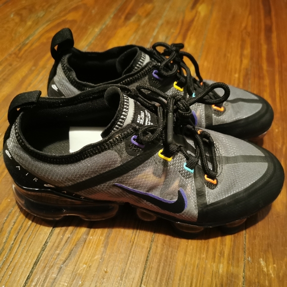 Nike Air Vapormax 2019 sneakers black & multicolored size 7 - Picture 4 of 4